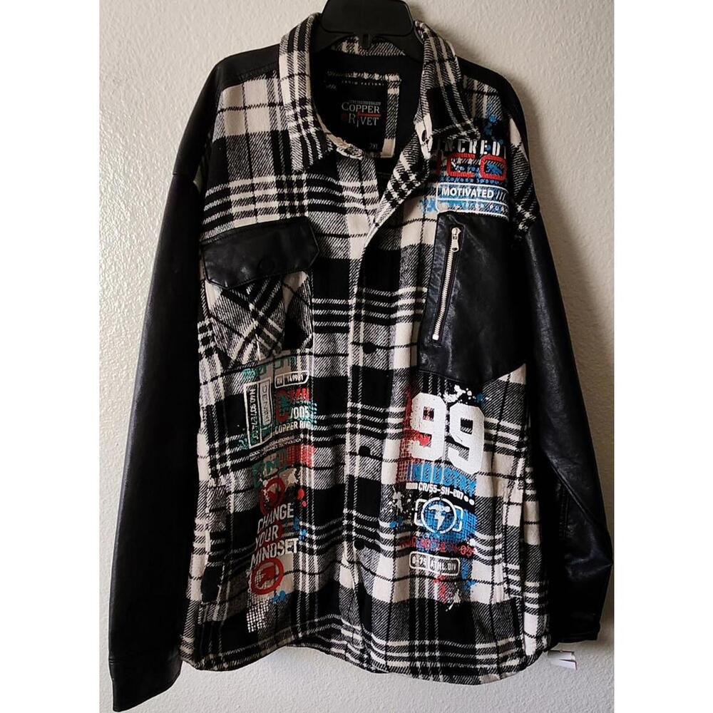 Copper Rivet Fashionable Men’s Jacket Size 2XL